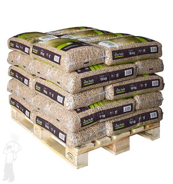 Vita Holz pellets | halve pallet| ENplus A1 houtpellets | 100% naaldhout (witte houtpellets)