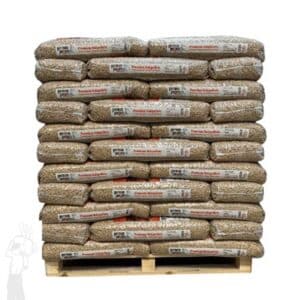 German Pellets | ENplus A1 houtpellets | DINplus houtpellets | 990 kg | 65 zakken op een volle pallet | 100% naaldhout (witte houtpellets)