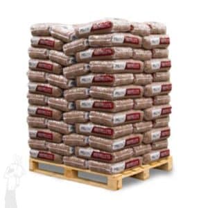 Pelfin houtpellets | DINplus houtpellets | 1050 kg | 84 zakken op een volle pallet | 100% loofhout (hardhout, bruine houtpellets)