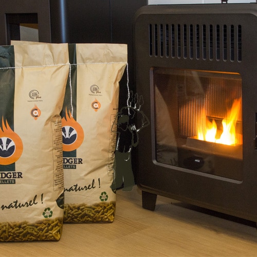 Badger Pellets | ENplus A1 houtpellets | 100% naaldhout (witte houtpellets)