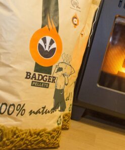Badger Pellets | ENplus A1 houtpellets | 100% naaldhout (witte houtpellets)