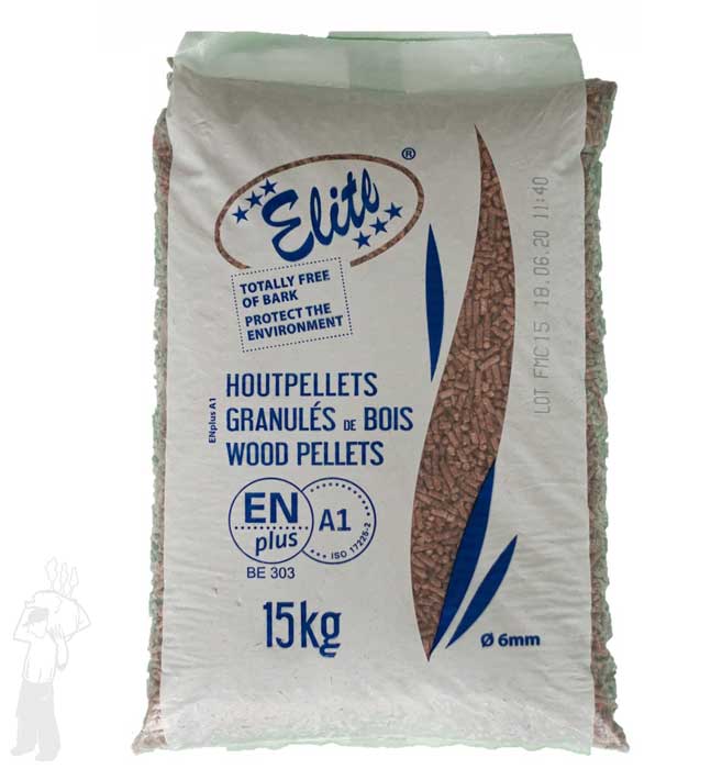 Elite Blauw houtpellets | ENplus A1 | Mix van loofhout en naaldhout