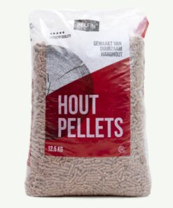 Pelfin houtpellet verpakking 12.5 kilo bruin vooraanzicht