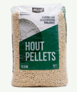 Pelfin witte houtpellets verpakking