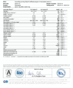 SGS rapport Jaso Pellets